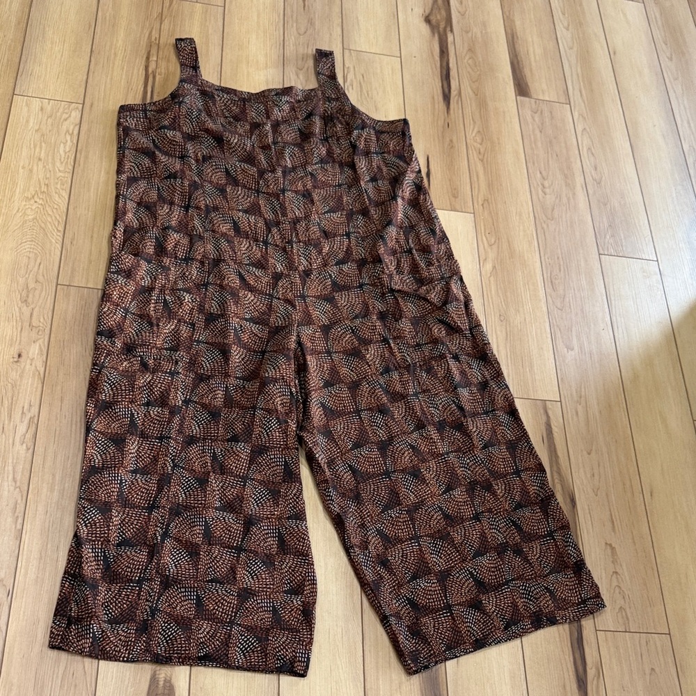 Westbound Geometric Brown Jumpsuit